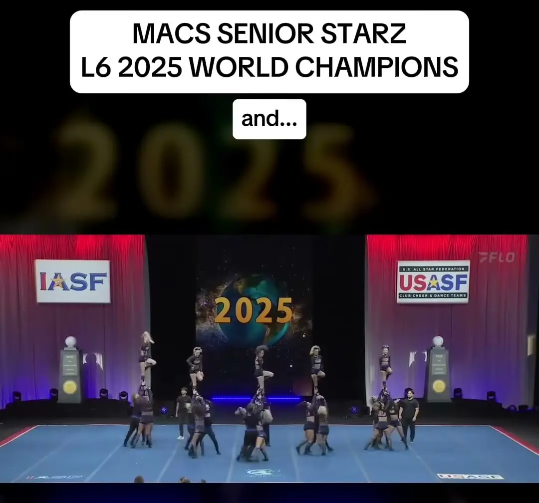 Macs Allstar Cheer Senior Starz at The Cheerleading Worlds 2026, photo 1 from the Cheer Weekly video