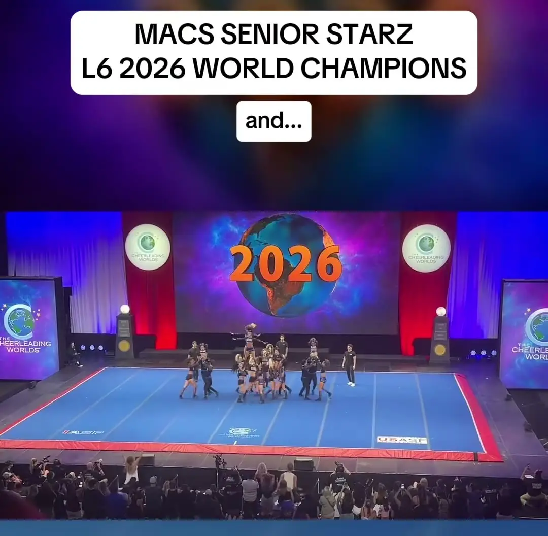 Macs Allstar Cheer Senior Starz at The Cheerleading Worlds 2026, photo 3 from the Cheer Weekly video