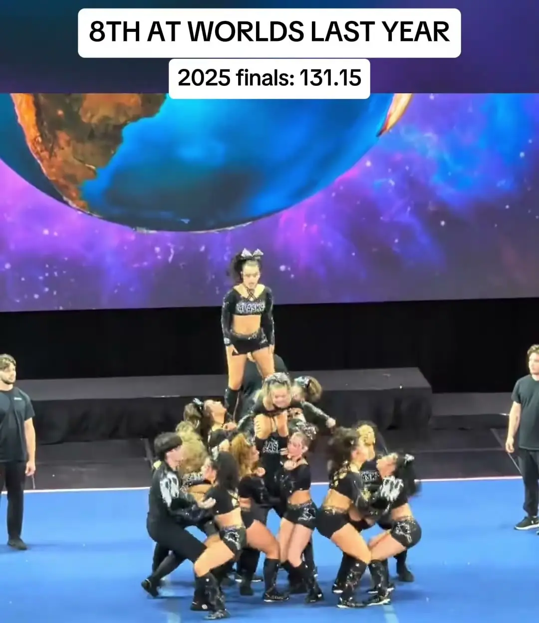 Alaska Athletics Black Ice at The Cheerleading Worlds 2026, photo 2 from the Cheer Weekly video
